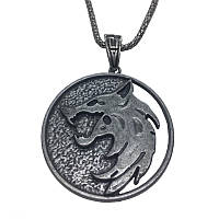 Кулон медальйон Відьмака Вовк у луні The Witcher Wolf
