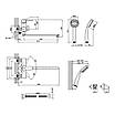 Кран у ванну з душем довгий вилив WAL BOU2-A146, фото 2