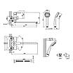 Змішувач для ванни довгий вилив WAL BOU2-A146, фото 2