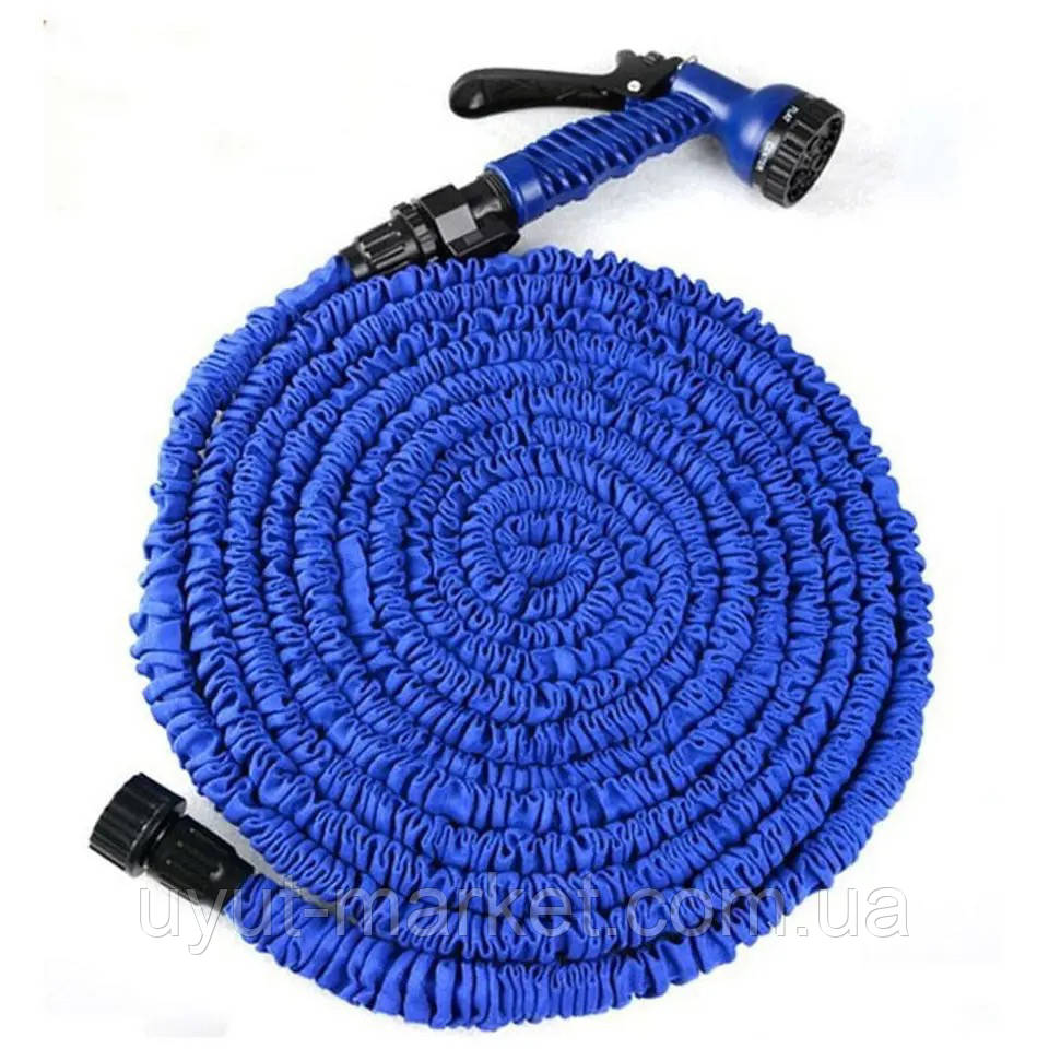 Садовий розтяжний шланг гармошка MAGIC HOSE 60м/200ft XHose з розпилювачем 8 режимів