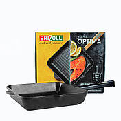 Чавунна сковорода гриль Optima-Black 280 х 280 х 50 мм Brizoll, фото 3