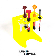 Подставка 25 шприцов желтая для стоматологических фотополимерных композитов