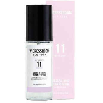 Парфумований спрей для одягу та дому W.Dressroom Dress & Living Clear Perfume No.11 White Soap 70 мл.