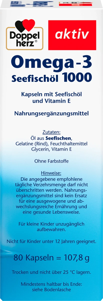 Биологически активная добавка Doppelherz aktiv Omega-3 Seefischöl 1000, 80 шт. - фото 4 - id-p938064775