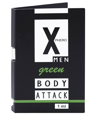 Духи з феромонами для чоловіків X phero Men Green Body Attack, 1 ml