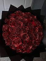 Букет із атласної стрічки троянд декоративний квіти з атласної стрічки подарунок дівчині мамі сестрі подрузі