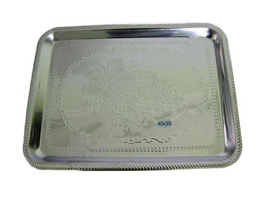 Піднос метал прямокутний 35х45х2см Виноград VT6-16011 14241 ТМ VITOL FG
