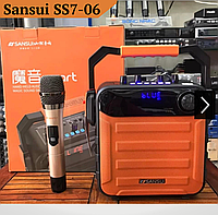 Аккумуляторная, беспроводная колонка Sansui SS7-06 с Радиомикрофоном