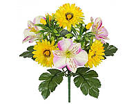 Букет искусственных цветов (поминальный) Астры с орхидеями h-30см 10 бут. (2шт) 390 ТМ КИТАЙ BP