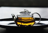 Китайский чайник заварник стеклянный Хурма 400 мл прозрачный, заварочный