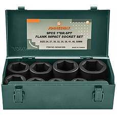 Набір торцевих головок ударних JONNESWAY S03A8109S 1" 9 шт.