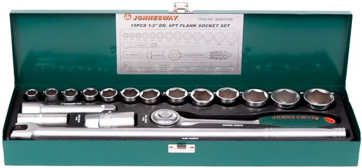 Набір інструменту JONNESWAY S04H419S 1/2" (19 предметів)