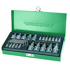 Набір торцевих головок зі вставками JONNESWAY S06H425S 1/2" та 3/8" Torx 25 шт.
