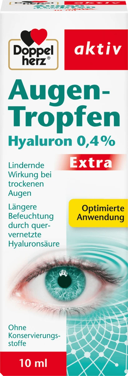 Гіалуронові краплі для очей Doppelherz Augentropfen Hyaluron 0,4%, 10 мл