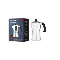 Гейзерна кавоварка Ardesto Gemini Cremona, 0.15 л, 3 чашки, алюміній (AR0803AG)