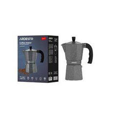 Гейзерна кавоварка Ardesto Gemini Molise, 0.4 л, 9 чашок, алюміній, сірий (AR0809AGS)