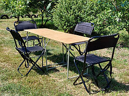 Туристичні меблі купити складний стіл зі стільцями для пікніка "Кріпиш ФП2+4ч" крісла складні для кемпінгу