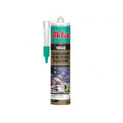 Силікон акваріумний 100AQ 280 мл/340 гр чорний Akfix
