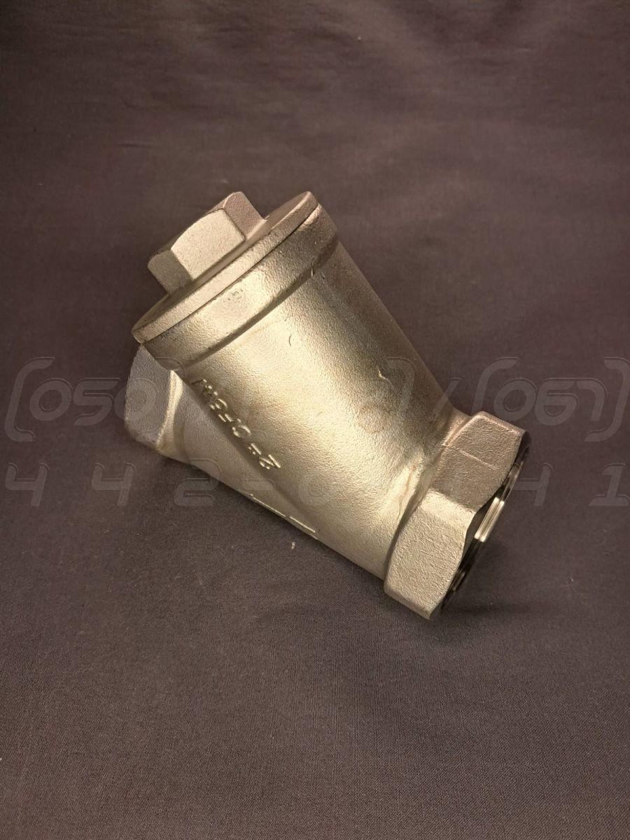 Фільтр муфтовий нержавіючий DN50 (2") н/ж сталь AISI304, Ру40 (800 PSI), Y-тип, 60 меш, різьба BSPP