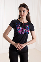 Женская футболка - вышиванка Петриковка р. S(42-44),M(46),L(48), XL(50),2XL(52),3XL(54-56),4XL(56-58)