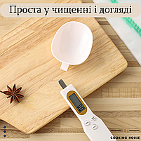 Електронна мірна ложка Cooking House, цифрова мірна ложка-ваги Cooking House, біла, фото 6