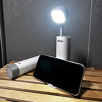 Лампа Комбинированная D16 от аккумулятора (фонарик, павербанк, настольна лампа с подставкой) от style & step