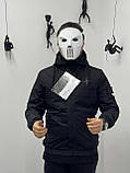 Чоловіча куртка вітровка Stone Island CK7490 чорна XL, фото 3