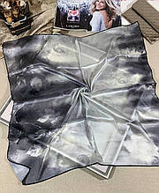 Шовкова хустка Леа акварель 90*90 см ручна обробка краю 27