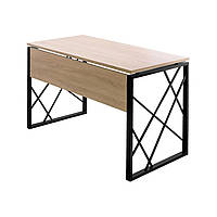 Письмовий стіл Ніка метал чорний стільниця ДСП Дуб сонома (Richman ТМ)