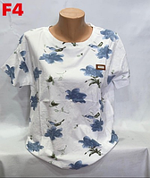 Жіноча котонова футболка НОРМА (один р-р: 48-52) F4 (в уп. різні забарвлення) вир-во Китай.