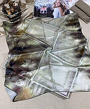 Шовкова хустка Леа акварель 90*90 см ручна обробка краю 31