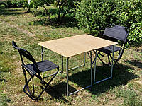 Складні туристичні меблі розкладні столи для відпочинку на природі "Кріпиш ФП2Х+2ч" стільці для пікніка