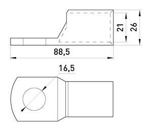 Мідний луджений кабельний наконечник e.end.stand.c.240, фото 3