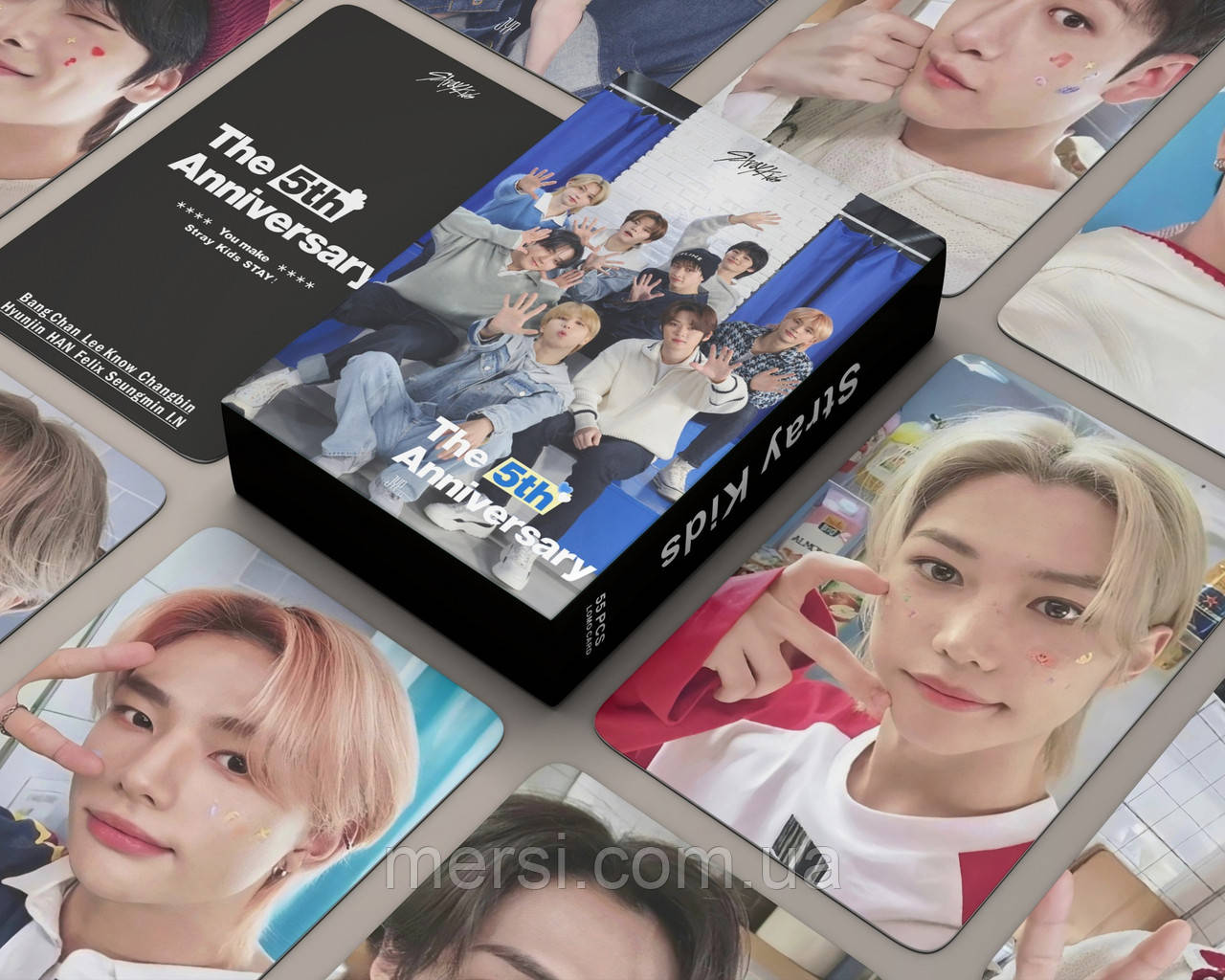 Карточки stray kids K-POP lomo кейпоп карти к поп стрей кідс стрэйкідс СК - 5th Anniversary   -  55 шт