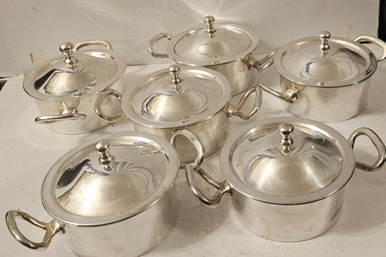 Антикварна срібляста прційна каструля 0,3 л, фото 1