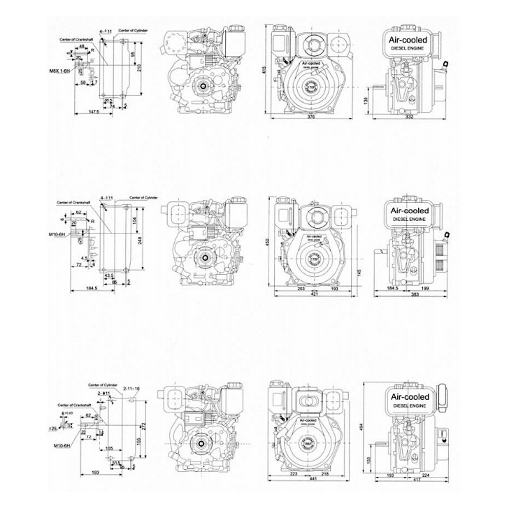 Двигатель дизельный Weima WM188FBE (12 л.с., шпонка 25 мм) - фото 10 - id-p384785999