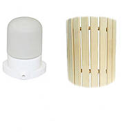 Светильник для бани LINDNER Lisilux + Ограждение светильника для бани и сауны PRO 28х33 см NL, код: 7545534