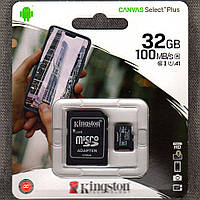 Карта памяти Kingston 32GB microSDHC UHS-I U1 V10 A1 Canvas Select Plus. Новая!