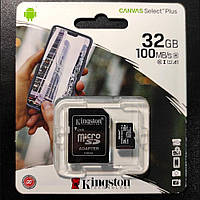 Карта памяти Kingston 32GB microSDHC UHS-I U1 V10 A1 Canvas Select Plus. Новая!