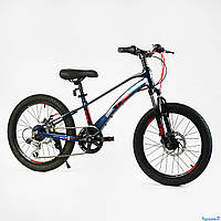 Дитячий спортивний велосипед 20" Corso "F35" магнієва рама, Shimano Revoshift 7 швидкостей, зібраний на 75% у коробці