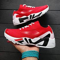 Кроссовки FILA Mind One RED/ white КРАСНЫЕ на белой высокой подошве ОРИГИНАЛ текстиль весна лето, фото 3