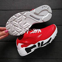 Кроссовки FILA Mind One RED/ white КРАСНЫЕ на белой высокой подошве ОРИГИНАЛ текстиль весна лето, фото 5