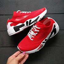 Кроссовки FILA Mind One RED/ white КРАСНЫЕ на белой высокой подошве ОРИГИНАЛ текстиль весна лето, фото 6