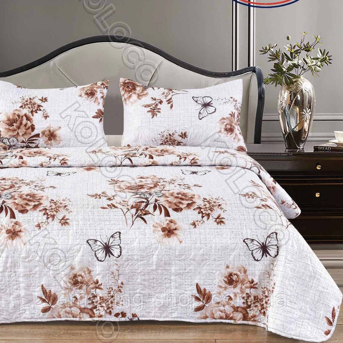 Покривало з наволочками. Літній ковдру. Стьобана. Тканина - Сатин Розмір: 200х220 Наволочки: 50*70, фото 1