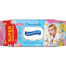 Вологі серветки Super Fresh 120шт дитячі