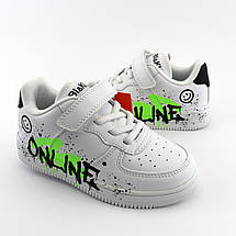 01230A Білі дитячі сліпони OnLine на липучці Тм BiKi, фото 3