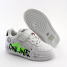 01230A Білі дитячі сліпони OnLine на липучці Тм BiKi, фото 4