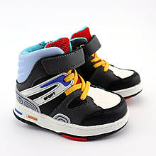 9962C Хайтопи для хлопчика сірі демісезонні липучки тм Том.м