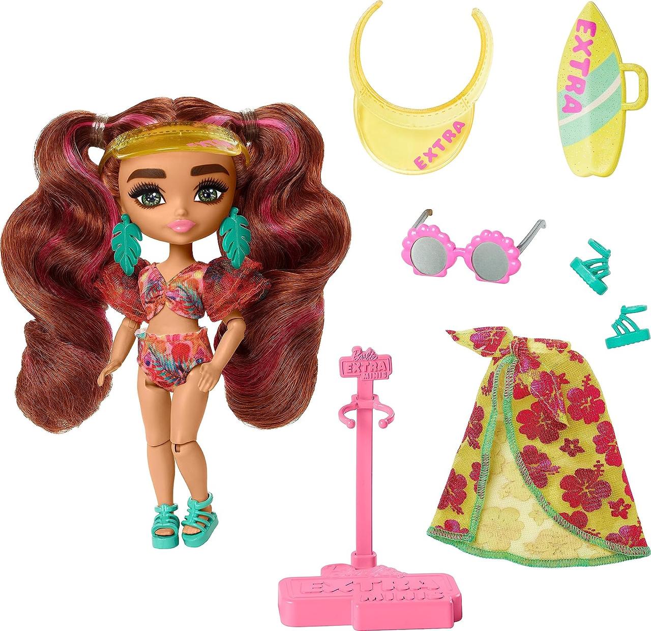 Мінілялька Барбі Barbie Extra Fly Minis Travel Doll, Beach Look