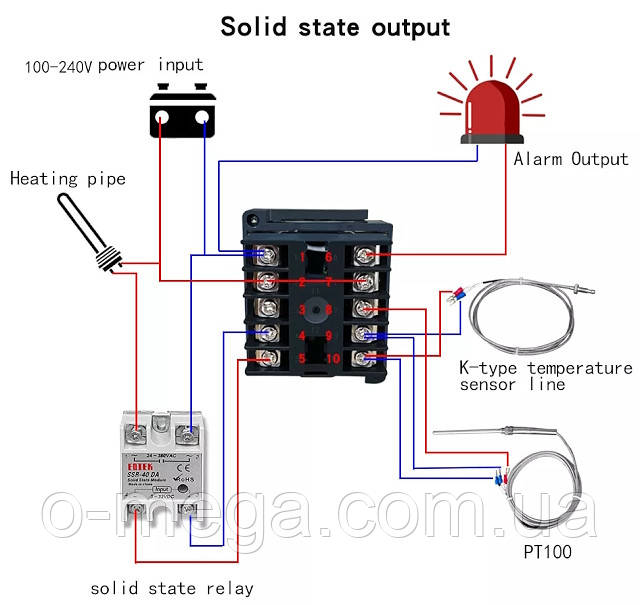 Терморегулятор REX-C100+SSR-40 DA+термопара 800°C+радиатор - фото 5 - id-p2116915822